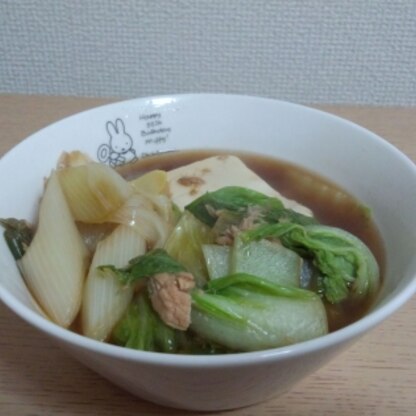 長ネギとお豆腐を入れてみました。簡単で美味しい！また作ります(*^^*)
